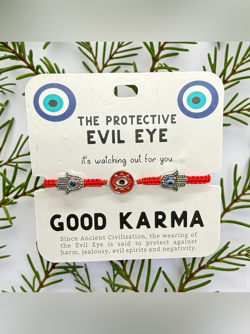 🧿🪬Good Karma Protective Evil Eye & Hamsa Bracelet/NIP🧿🪬